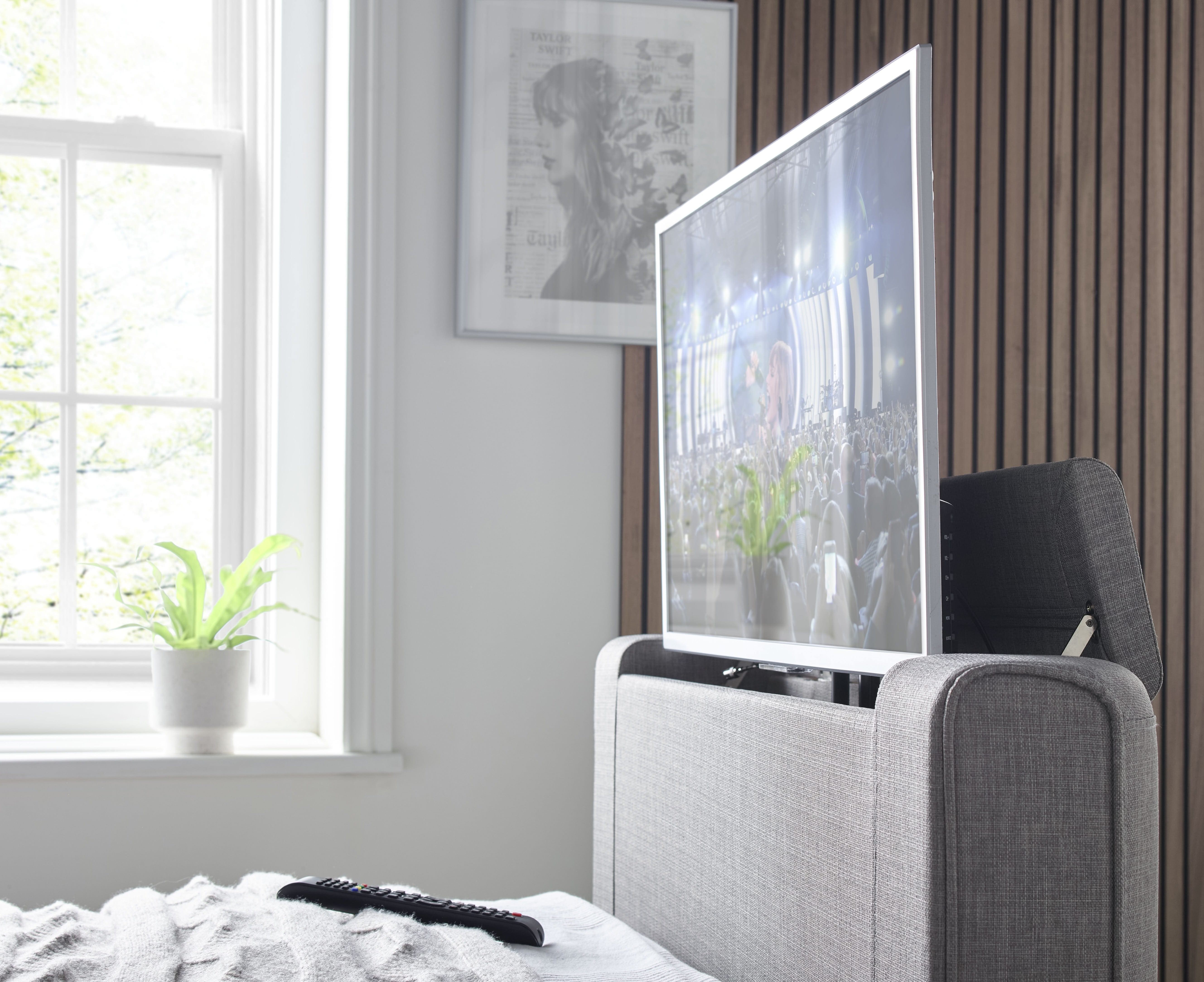 Alpha Manual Single TV Bed In Grey - Image 3