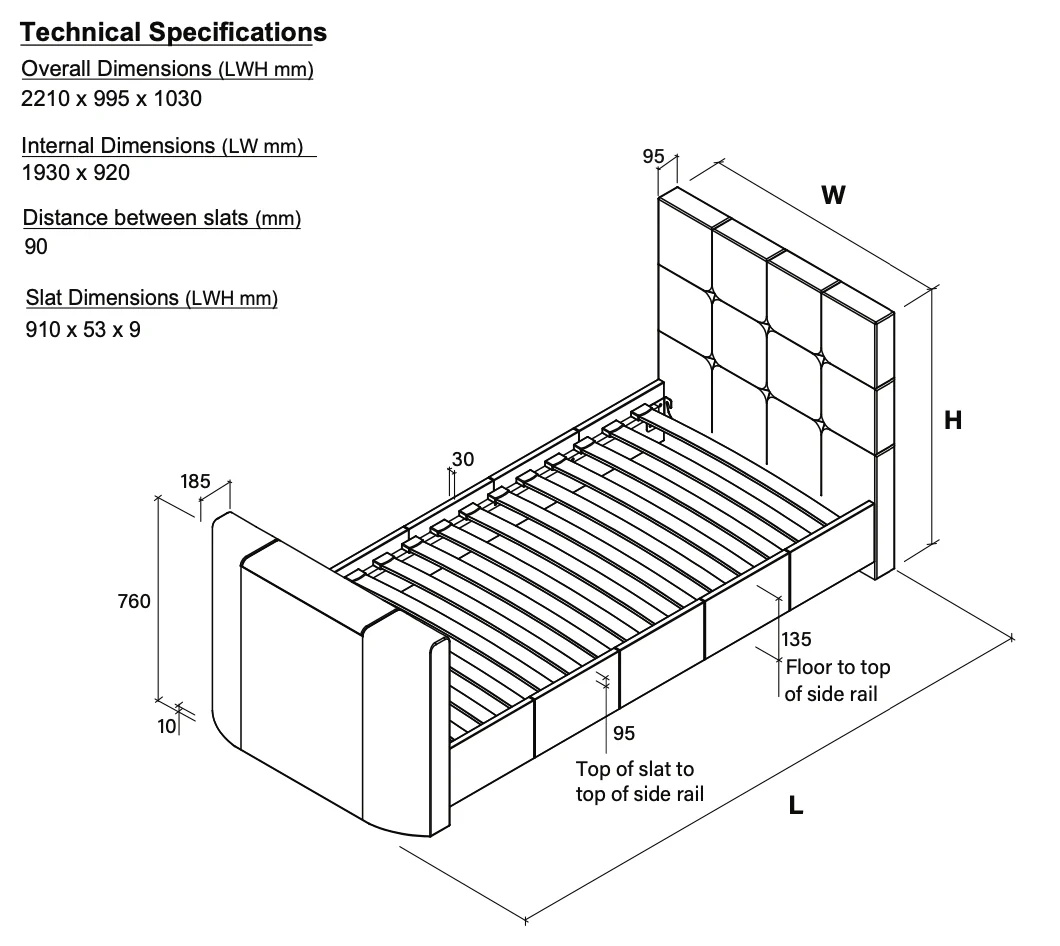 Alpha Manual Single TV Bed In Grey - Image 5
