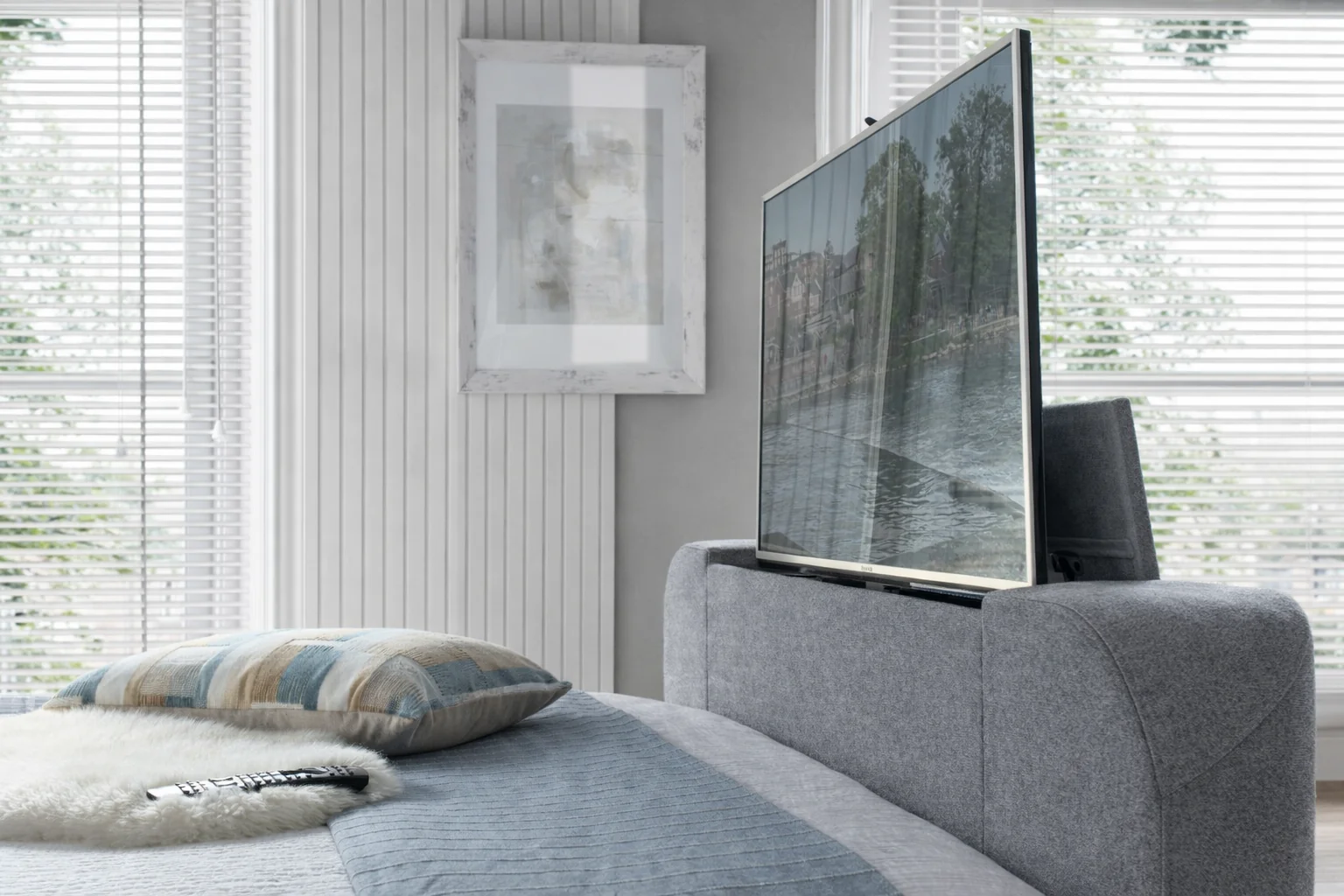 Arla Ottoman TV Bed in Luxury Grey - Image 5