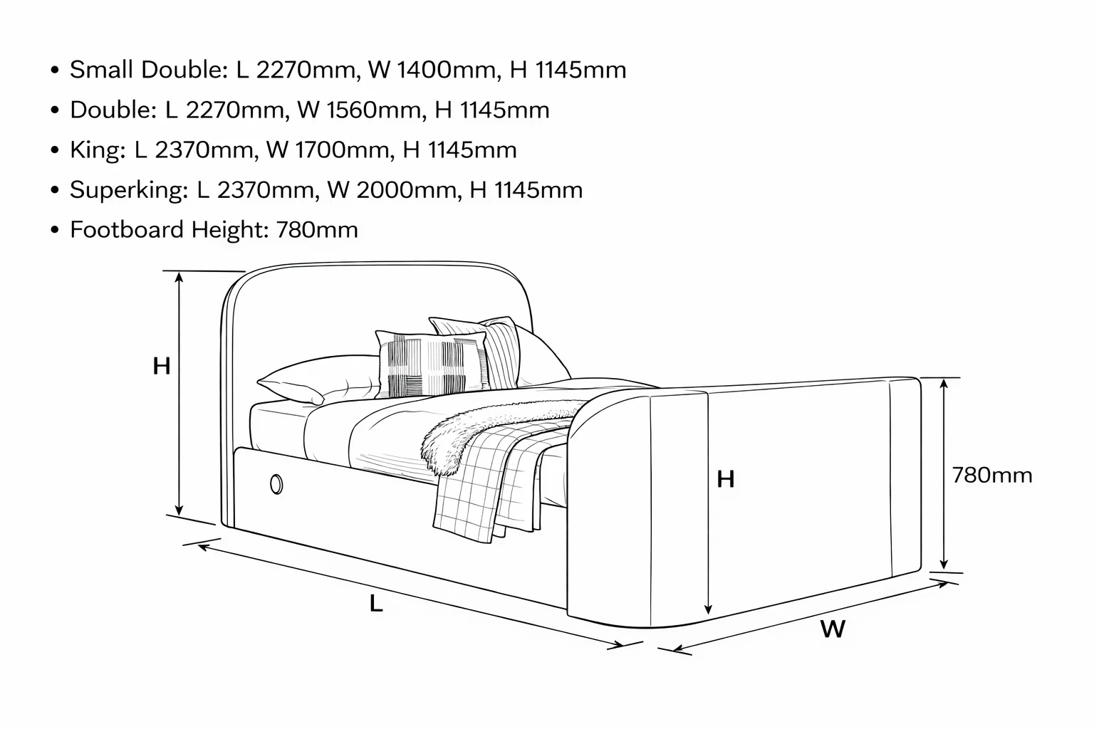 Arla Ottoman TV Bed in Luxury Cream - Image 7
