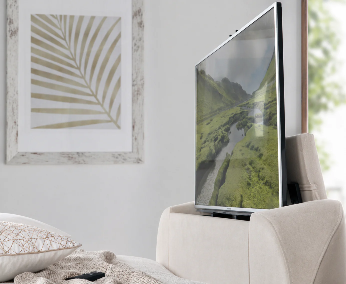 Astra Ottoman TV Bed in Soft Cream - Image 7