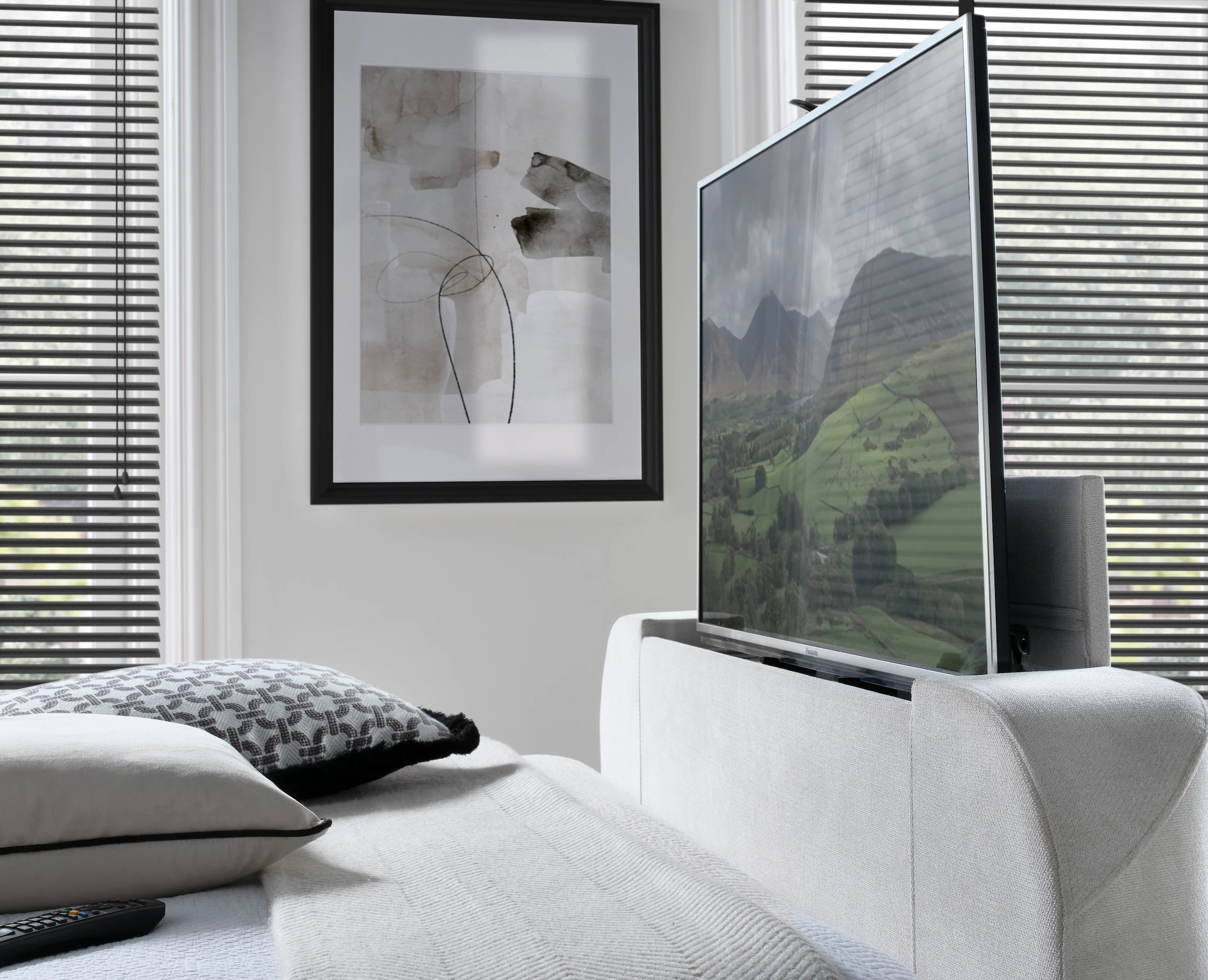 Atom II Ottoman TV Bed in Luxury Cream - Image 6