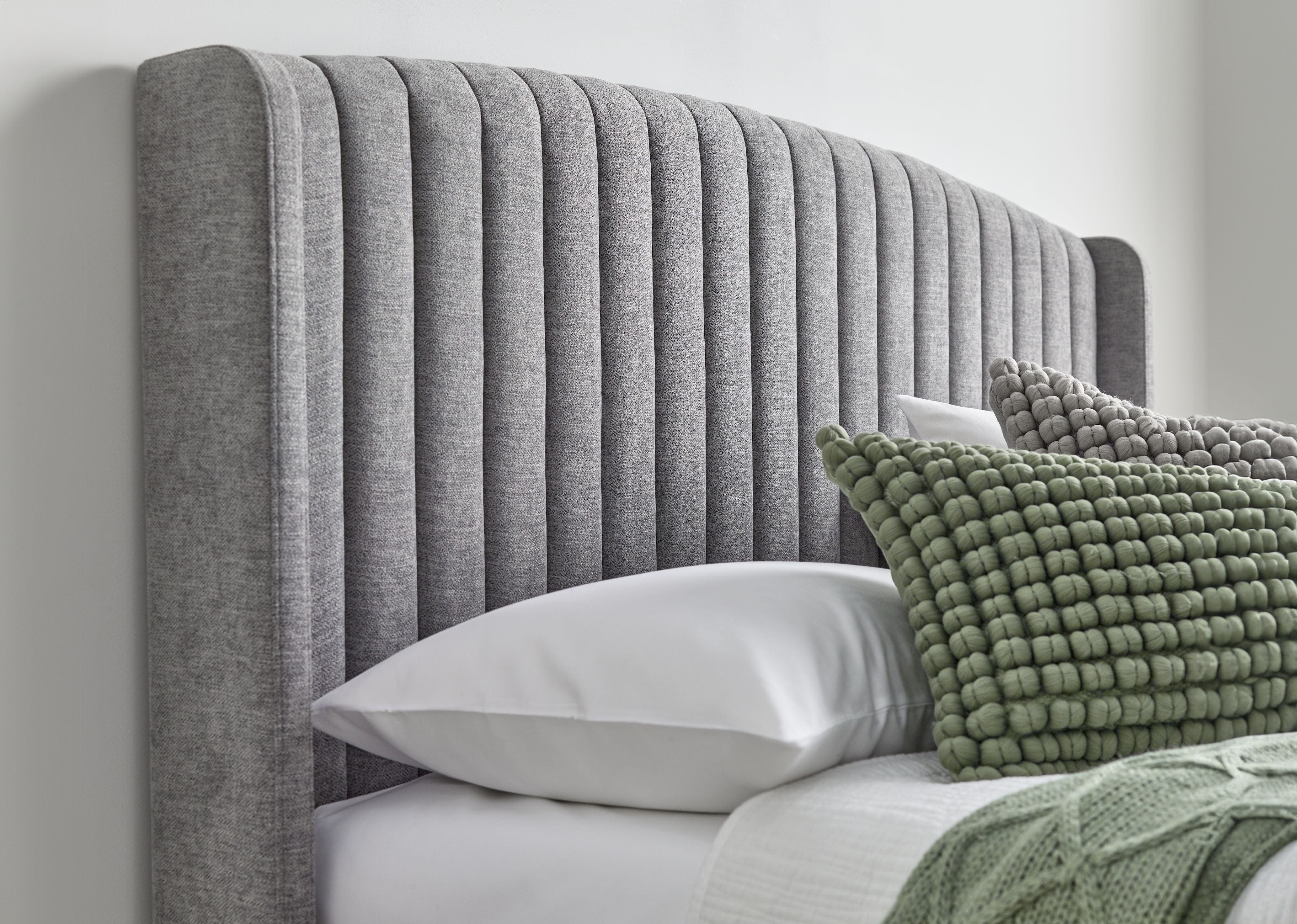 Essence Ottoman Storage TV Bed in Grey Fabric - Image 5