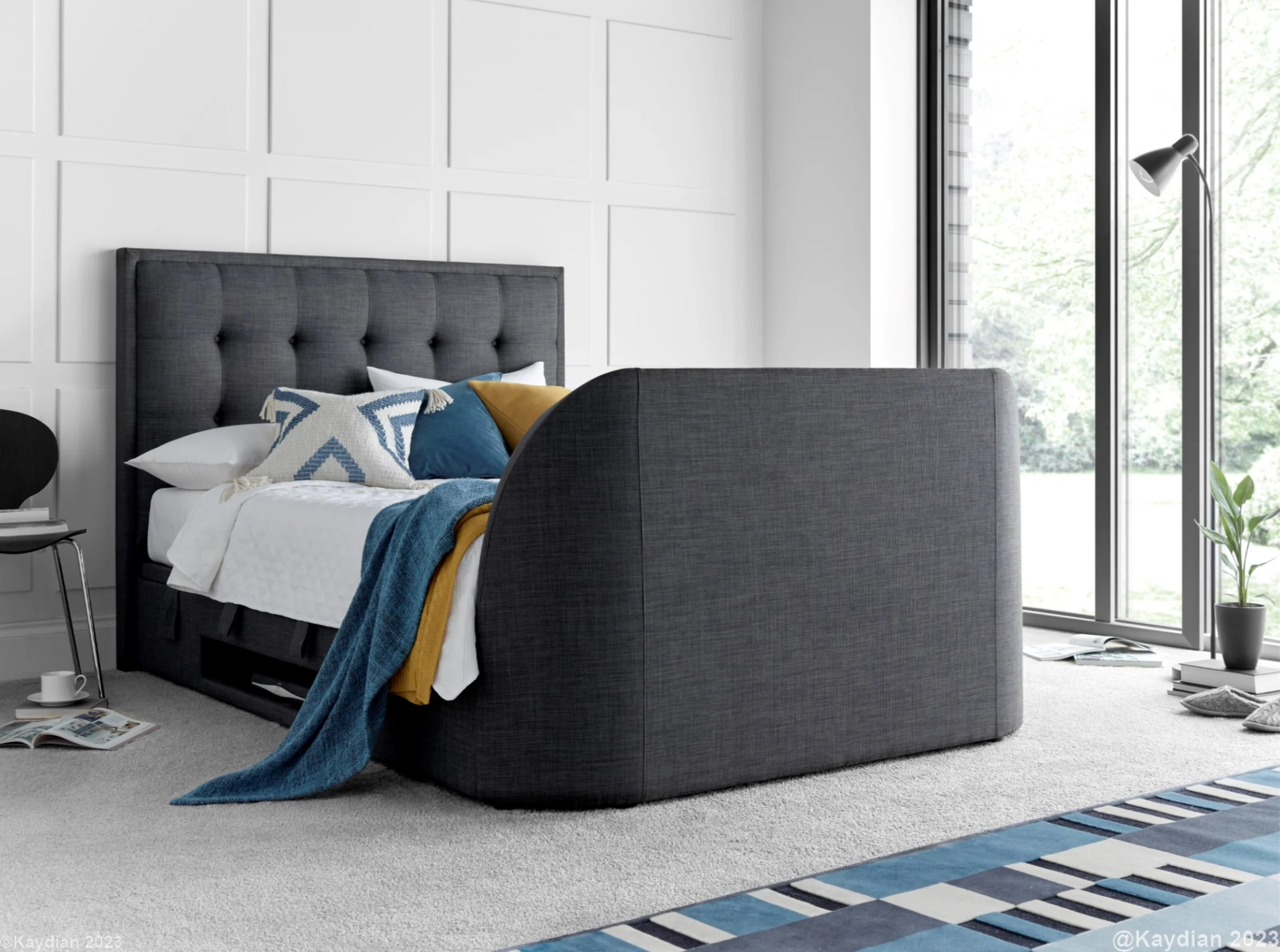 Falmer TV Bed Grey - Image 6