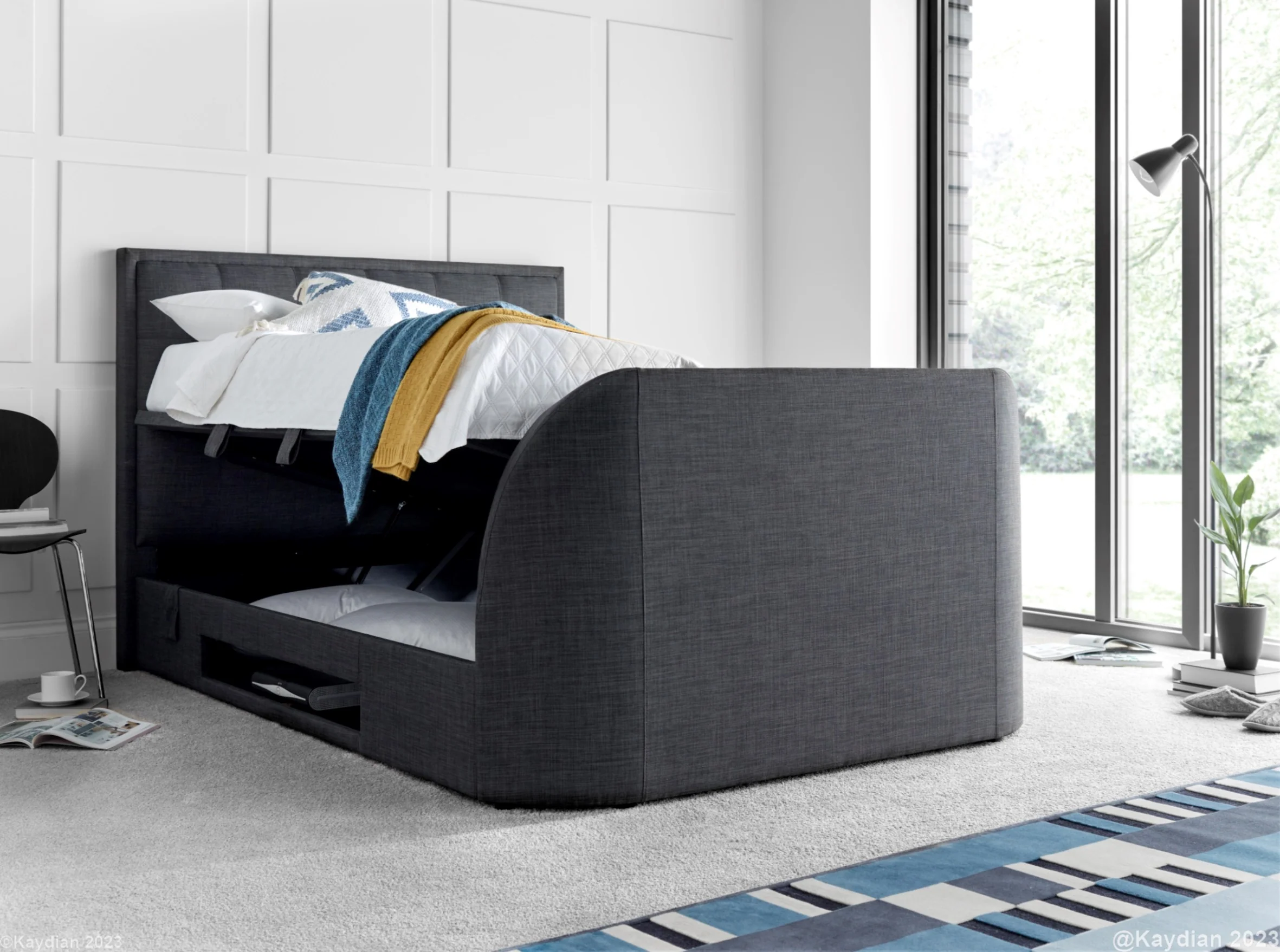 Falmer TV Bed Grey - Image 7