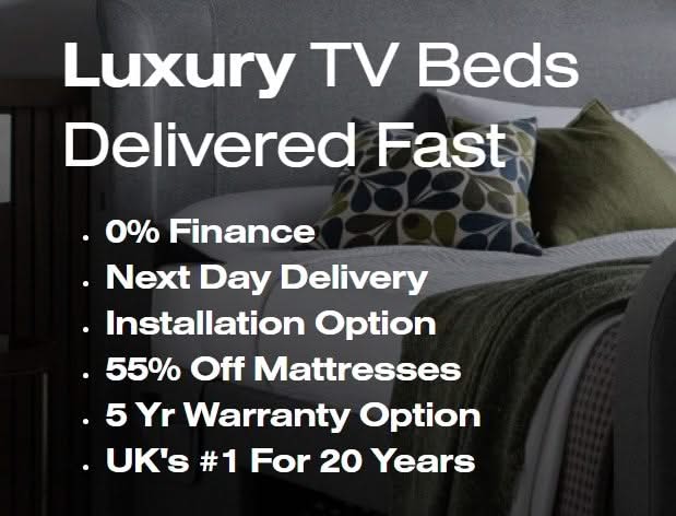 Harlem Grey Velvet Ottoman TV Bed - Image 9