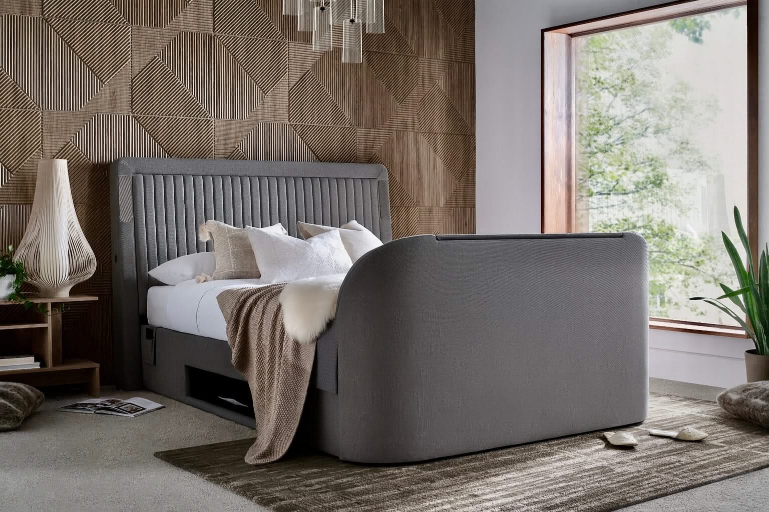 Immerse True Sound 5.1 Ottoman TV Bed in Carbon Grey - Image 4