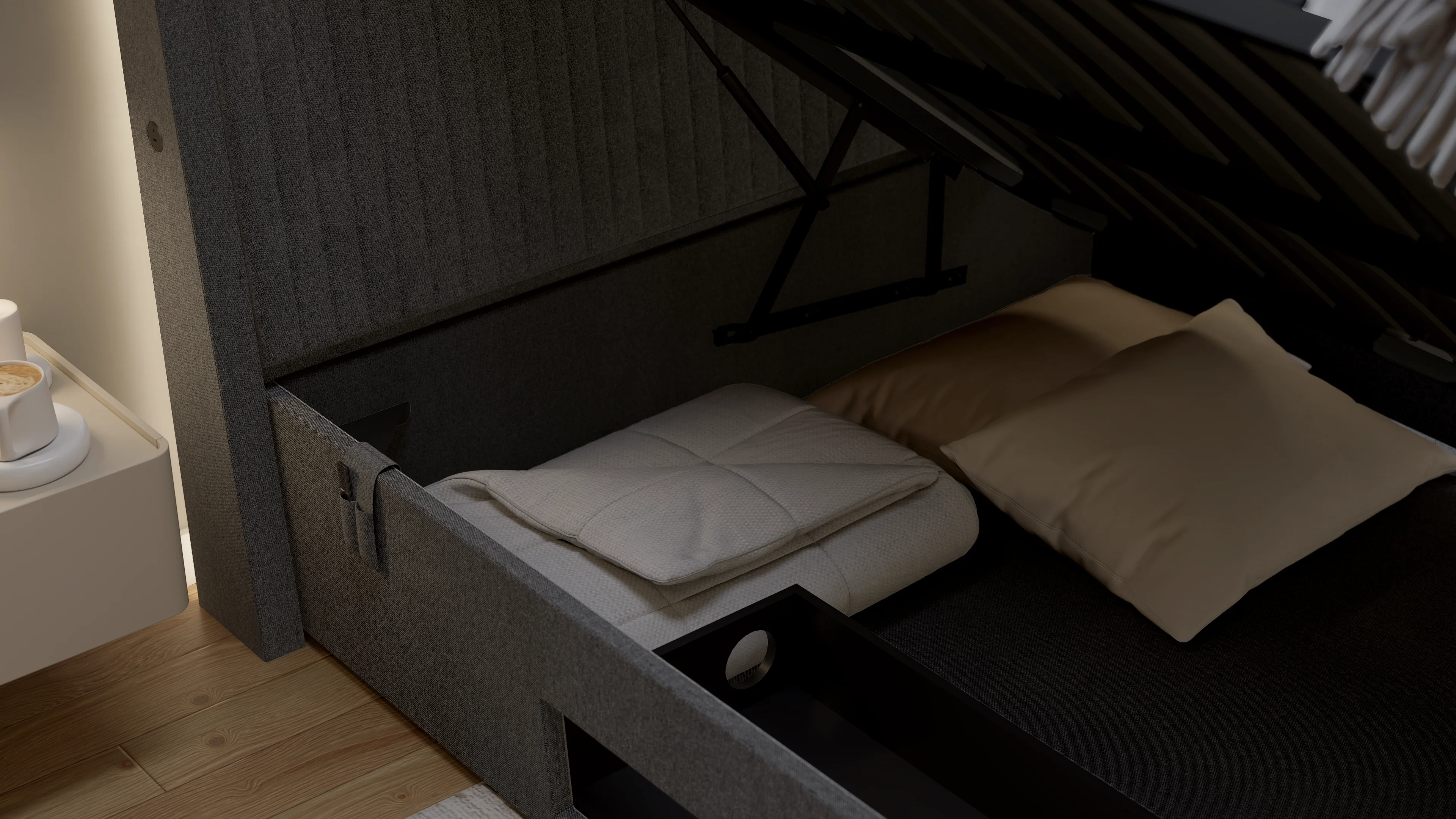 Immerse True Sound 5.1 Ottoman TV Bed in Carbon Grey - Image 8
