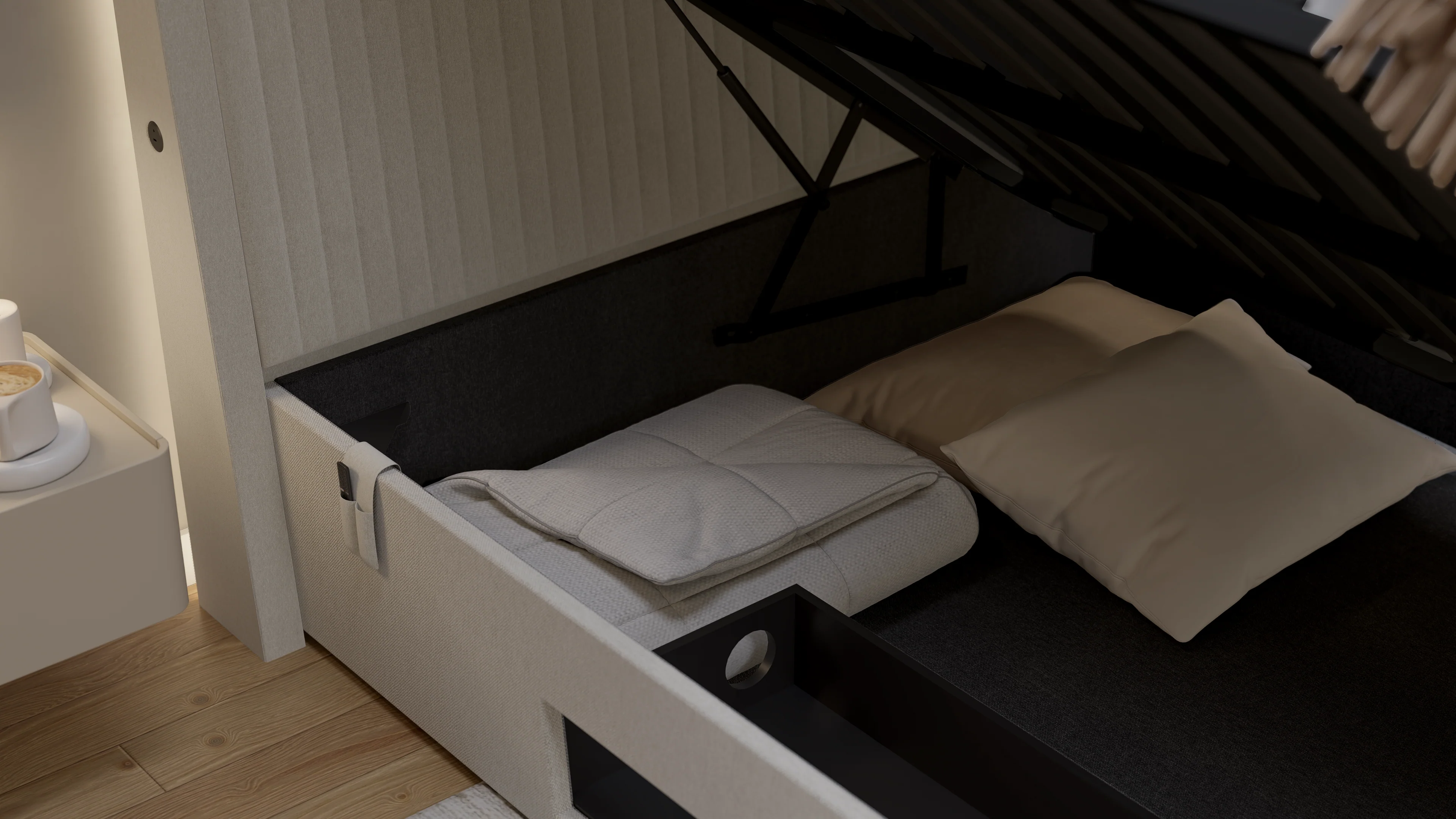 Immerse True Sound 5.1 TV Bed in Oatmeal - Image 8
