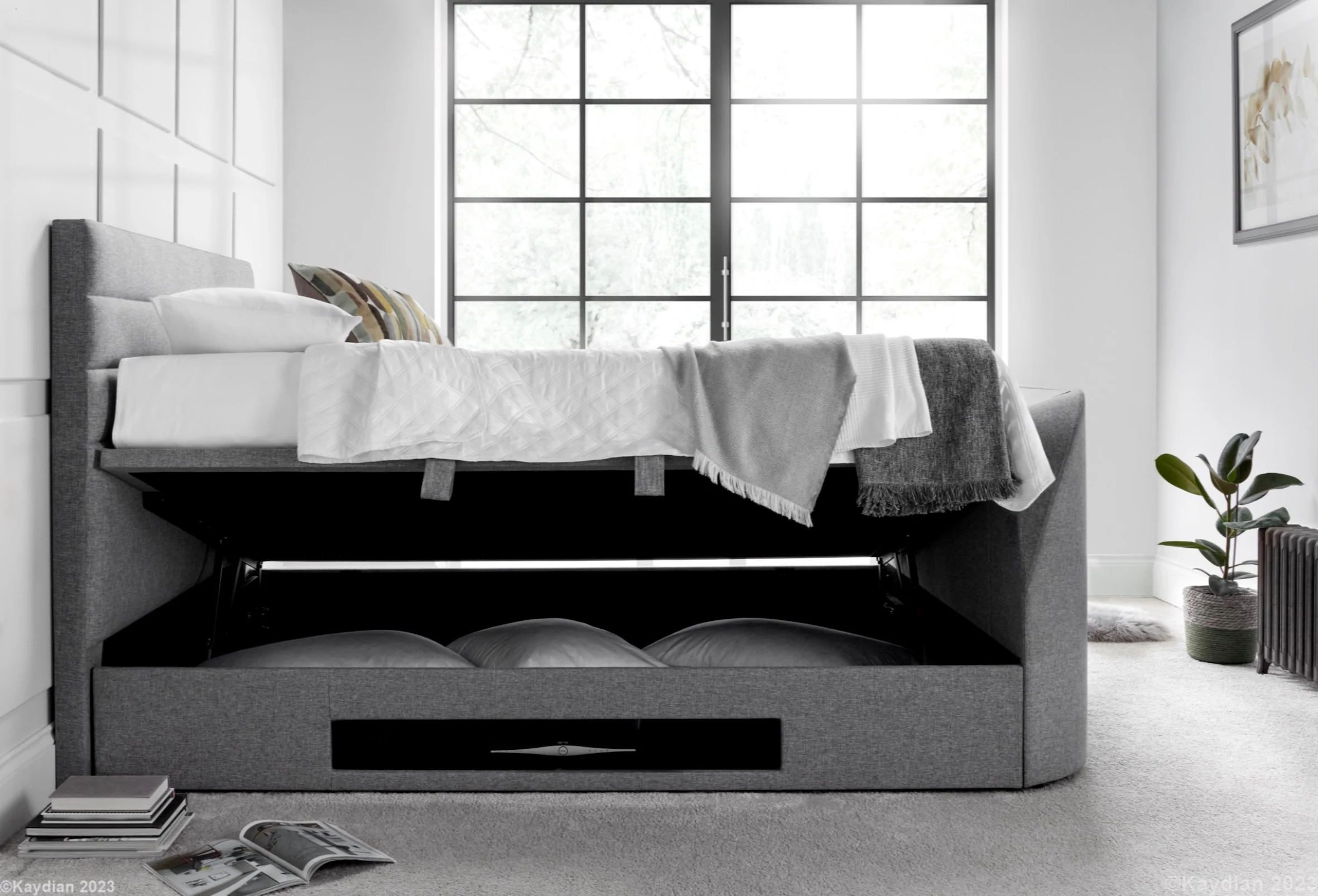 Appleton TV Bed Grey - Image 4
