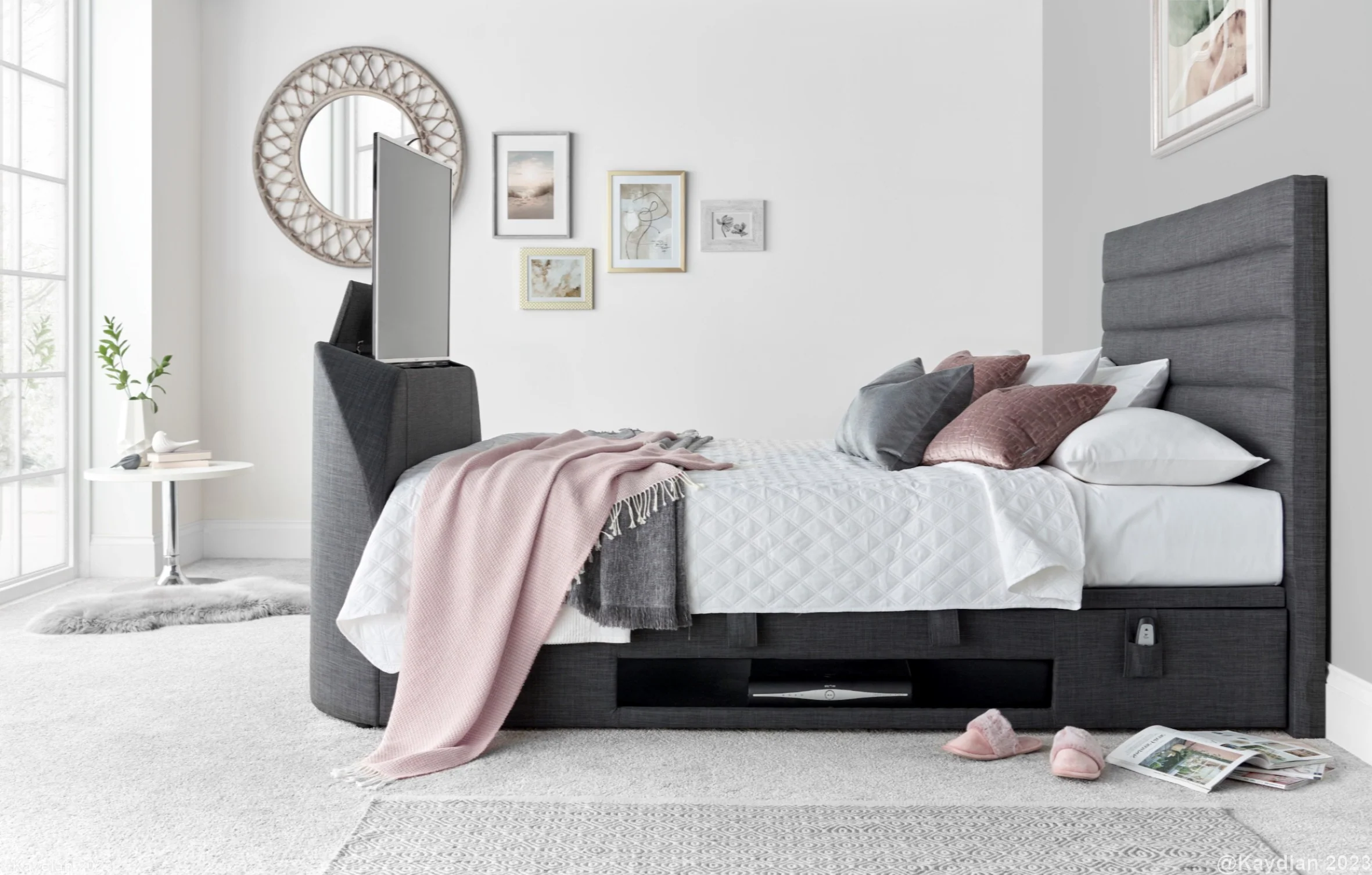 Appleton TV Bed Grey - Image 5