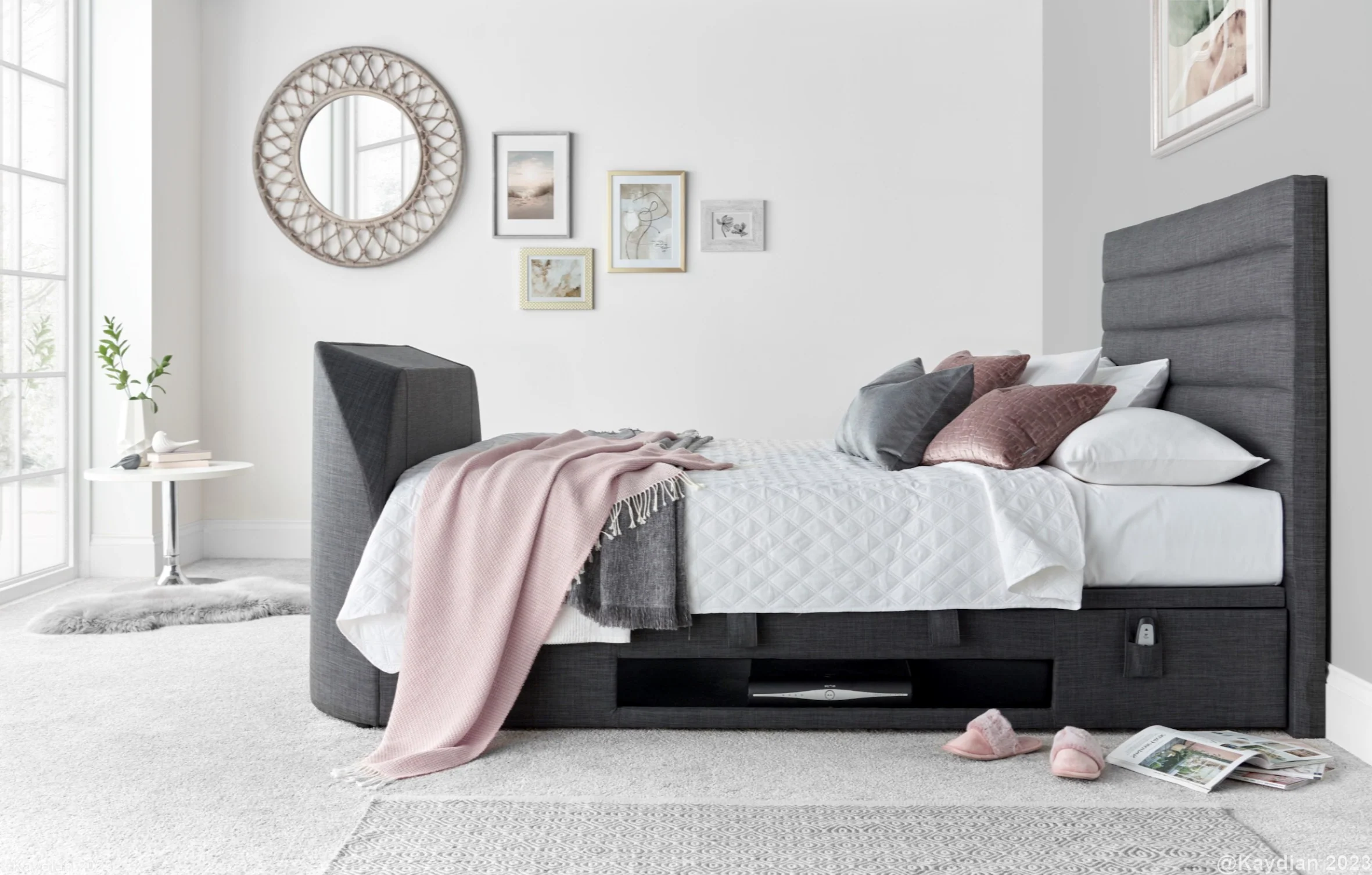 Appleton TV Bed Grey - Image 6