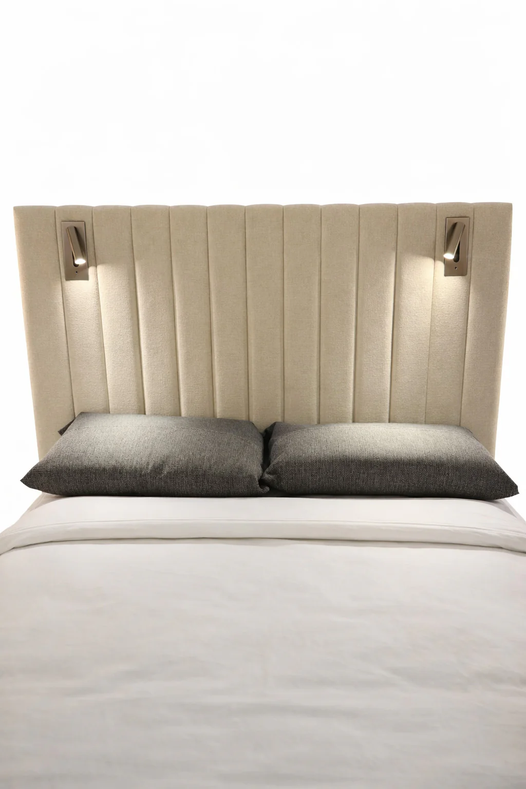 Luna Ottoman TV Bed with Adjustable Mood Lights in Plush Cream - Image 10