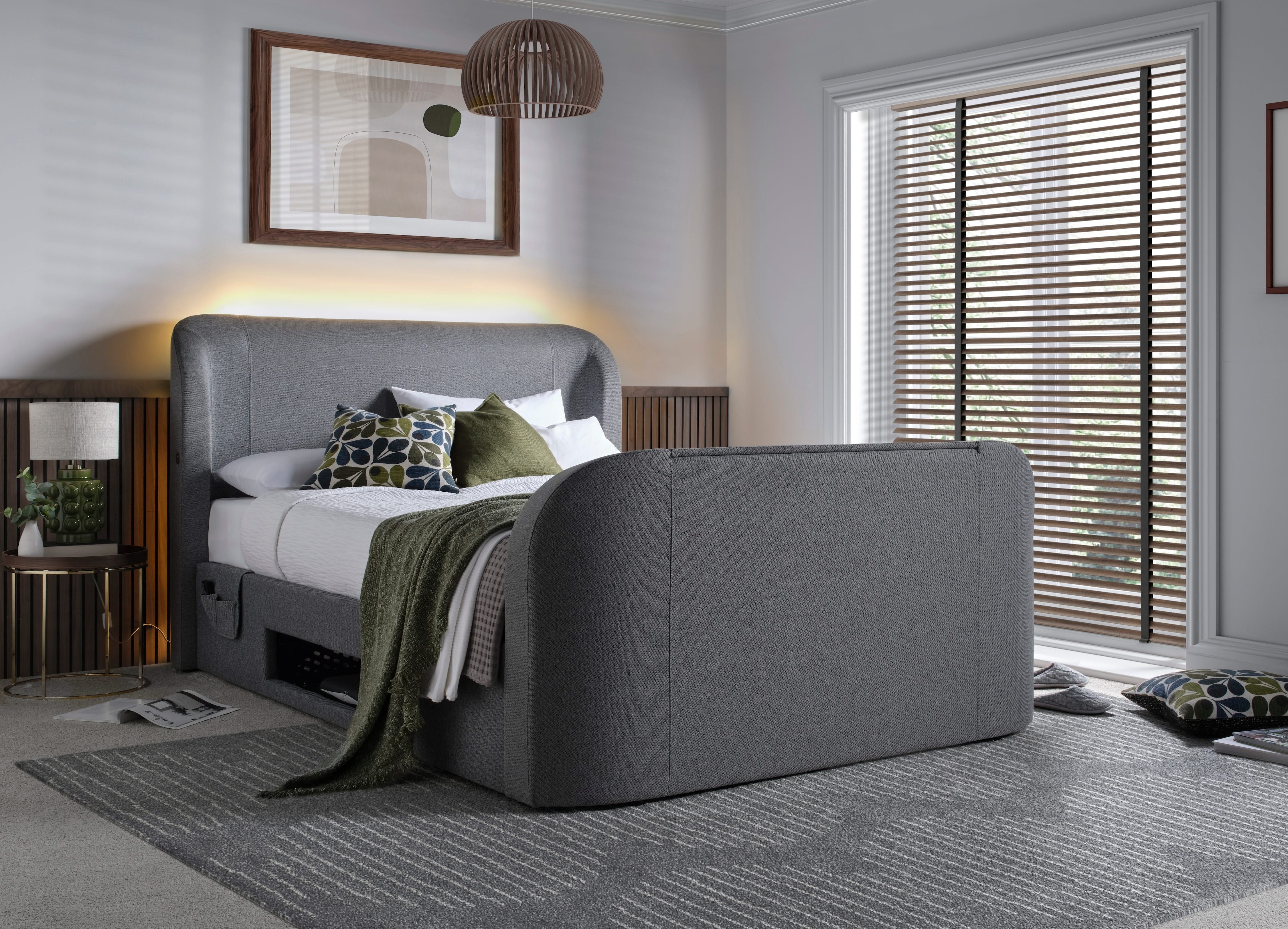 Monarch True Sound 5.1 Ottoman TV Bed in Smoke Grey - Image 10