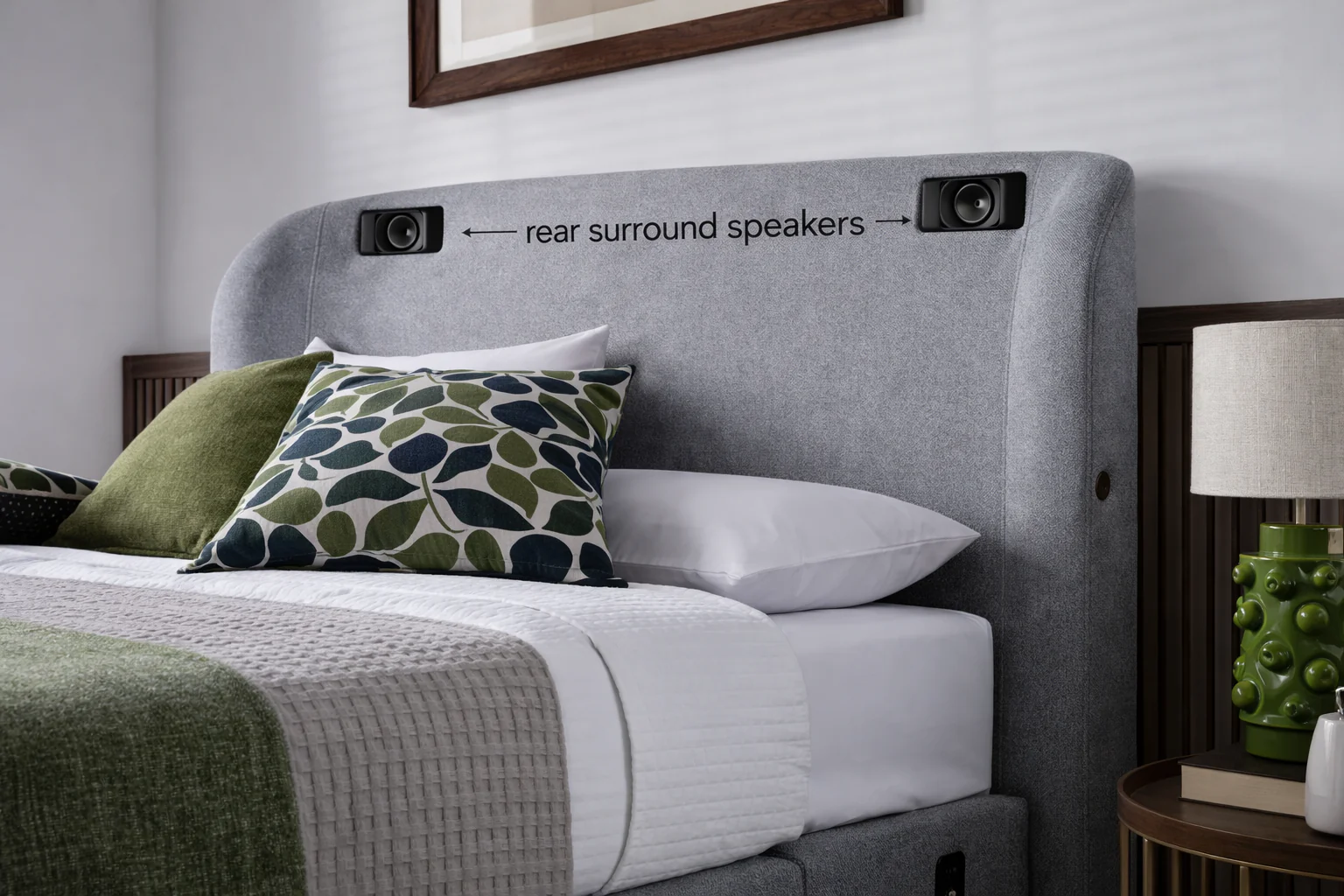 Monarch True Sound 5.1 Ottoman TV Bed in Smoke Grey - Image 4