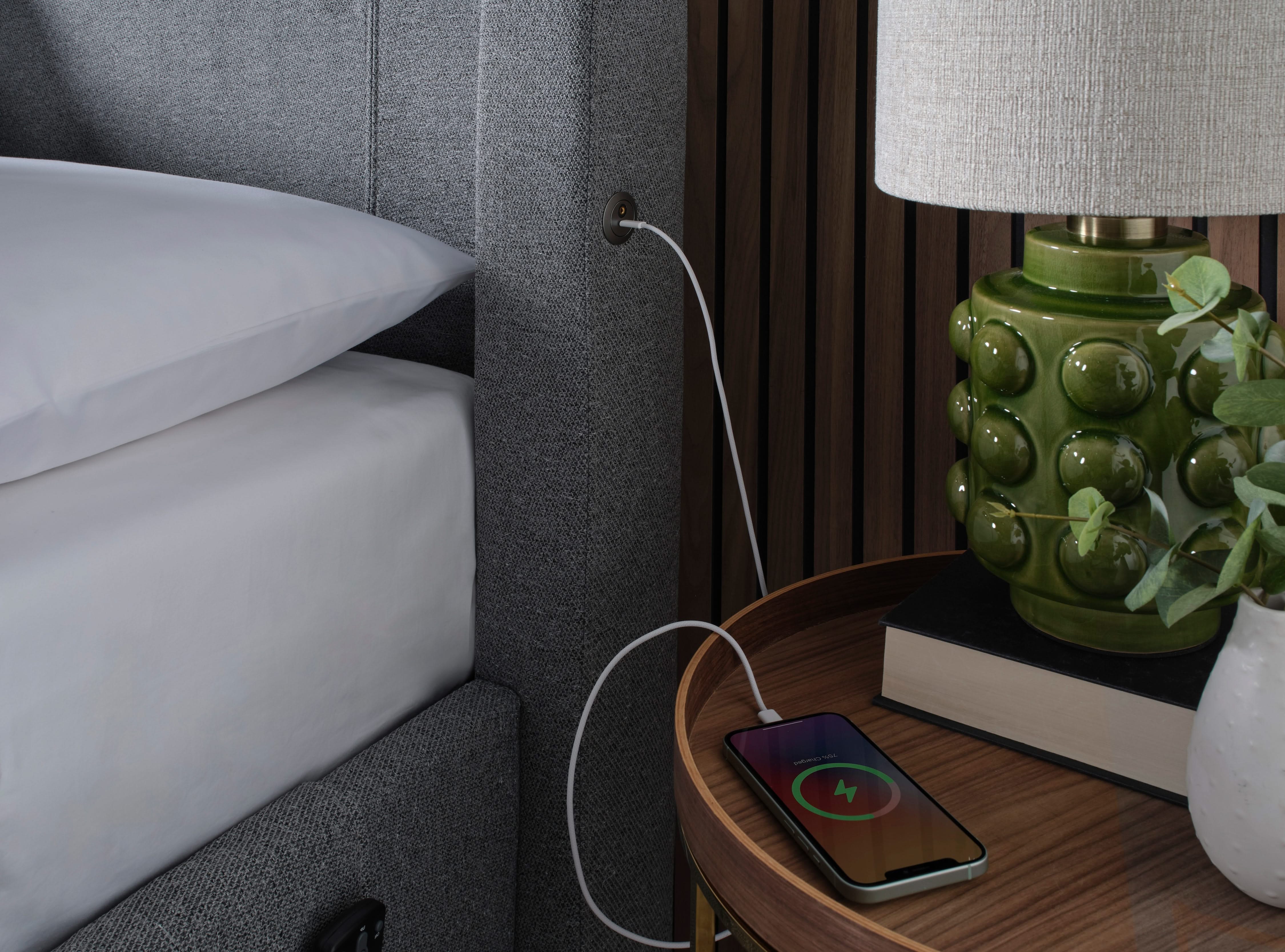 Monarch True Sound 5.1 Ottoman TV Bed in Smoke Grey - Image 6
