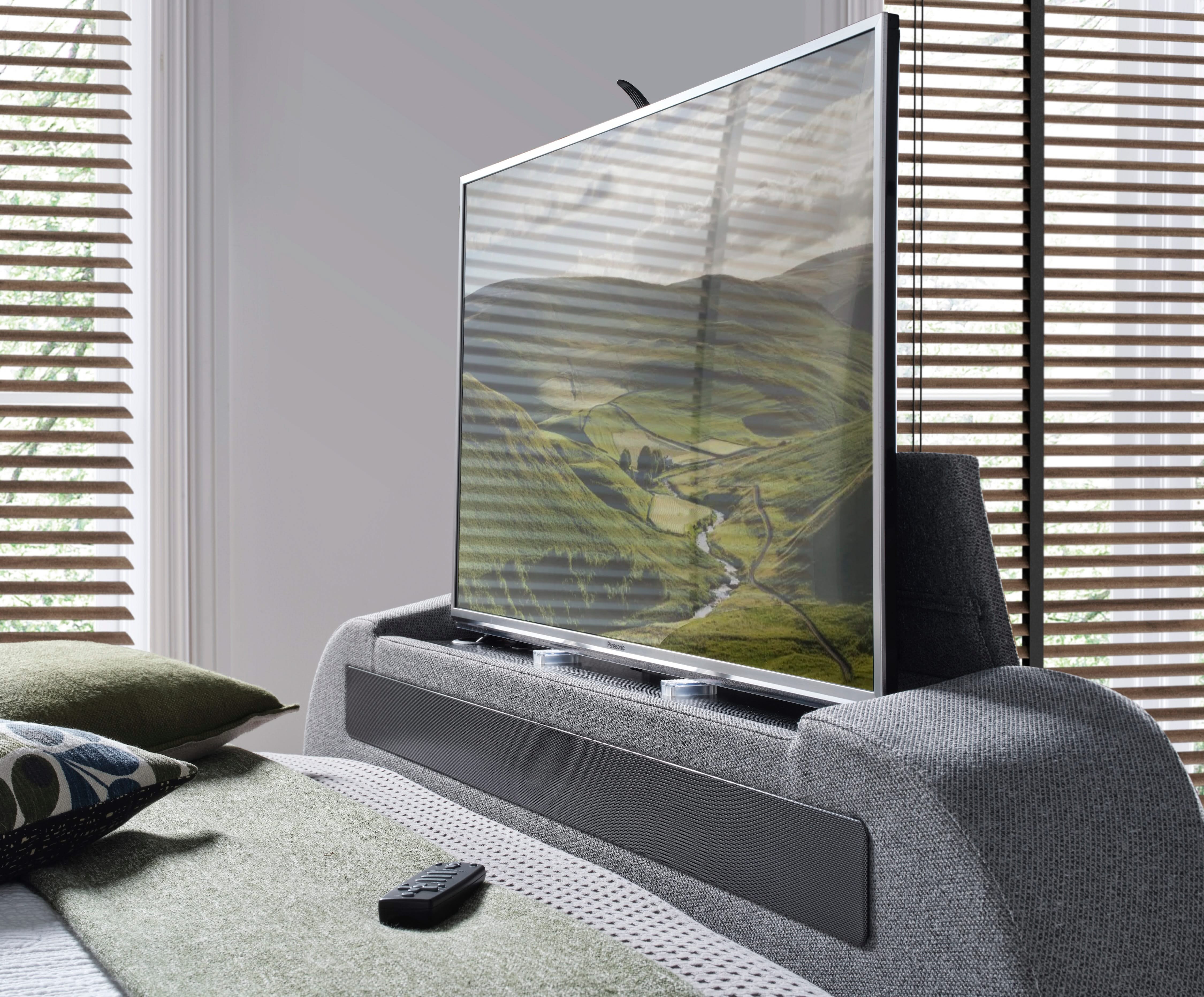 Monarch True Sound 5.1 Ottoman TV Bed in Smoke Grey - Image 7