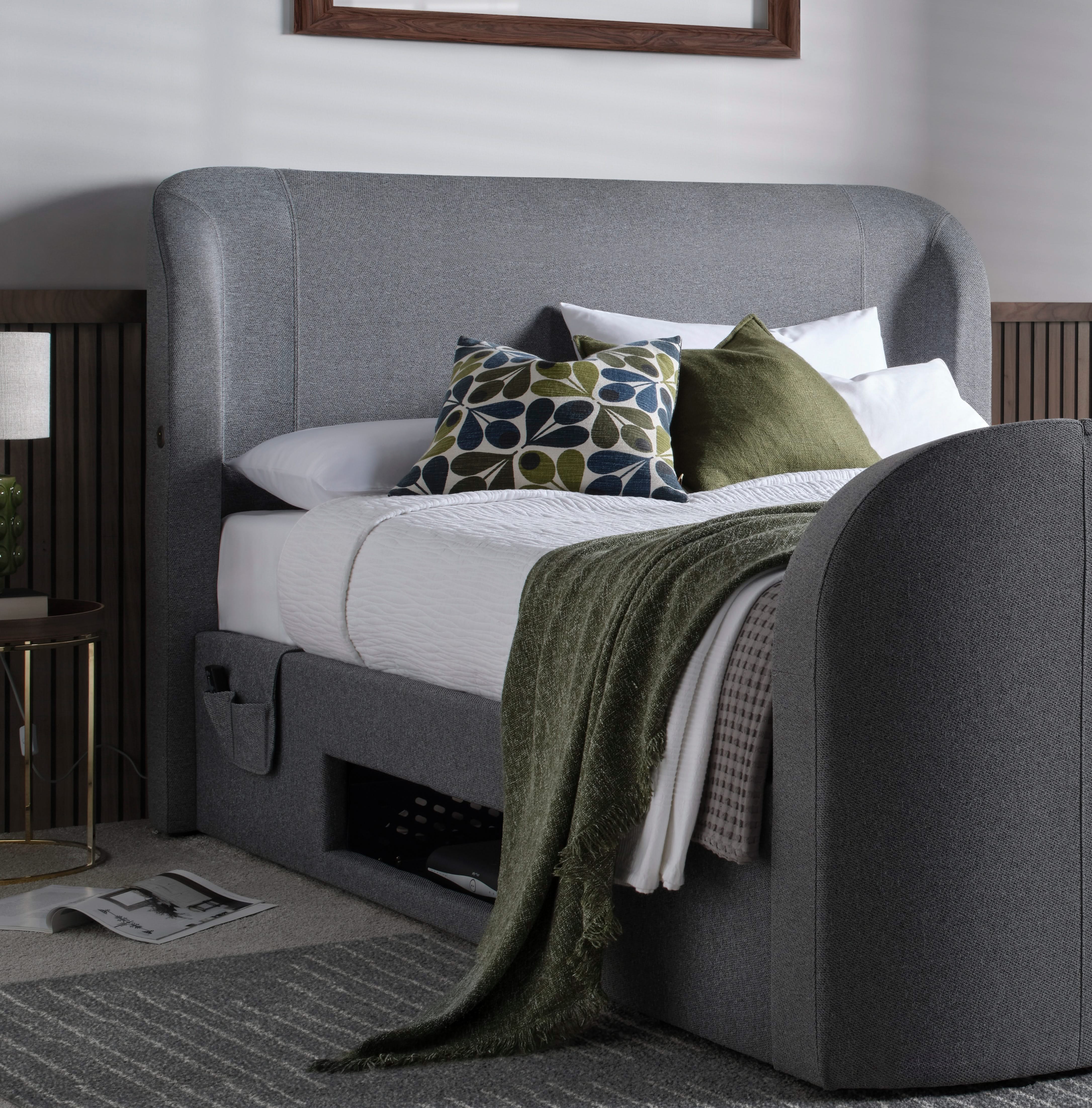 Monarch True Sound 5.1 Ottoman TV Bed in Smoke Grey - Image 9