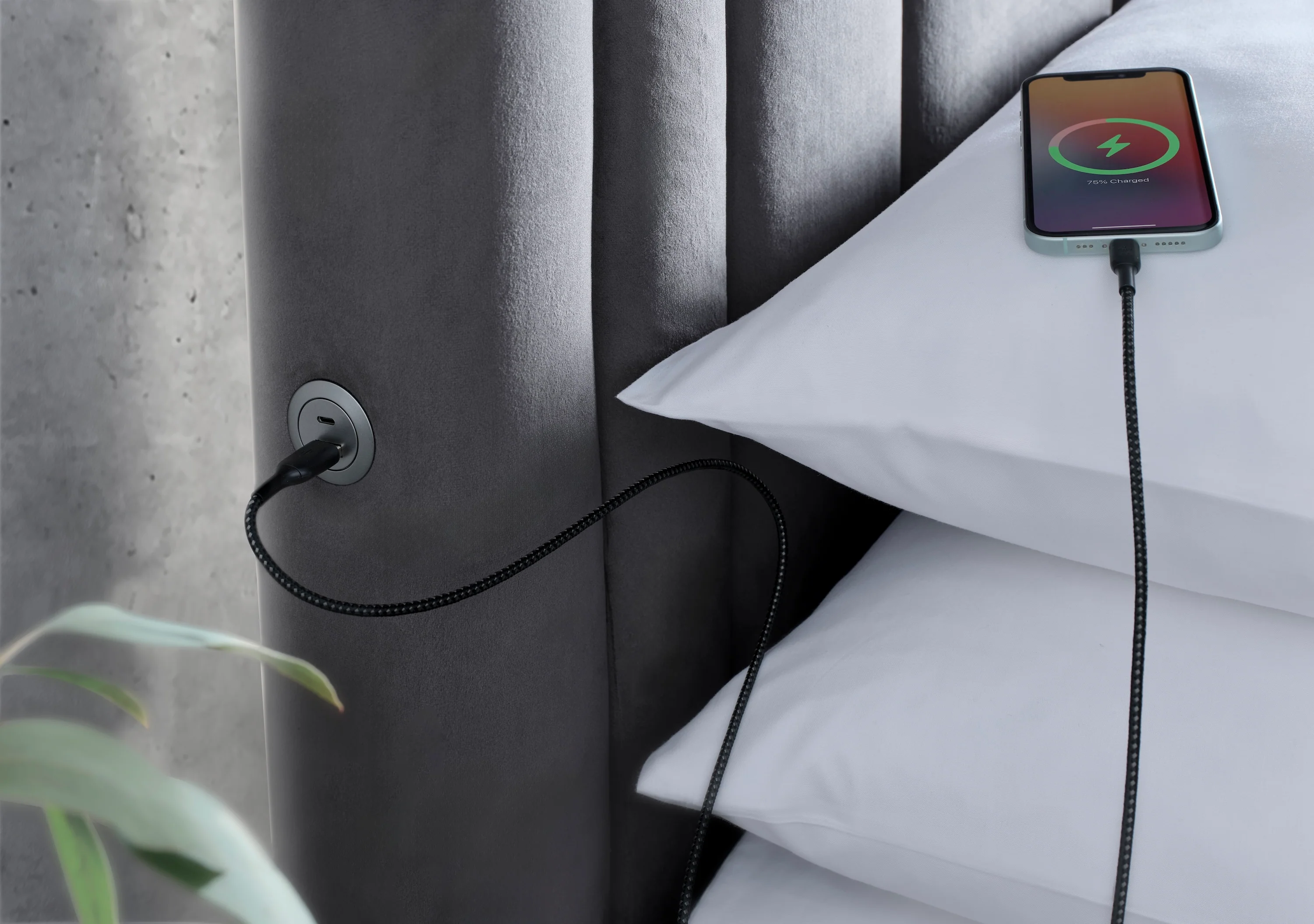 Salisbury Ottoman TV Bed in Grey Velvet - Image 6