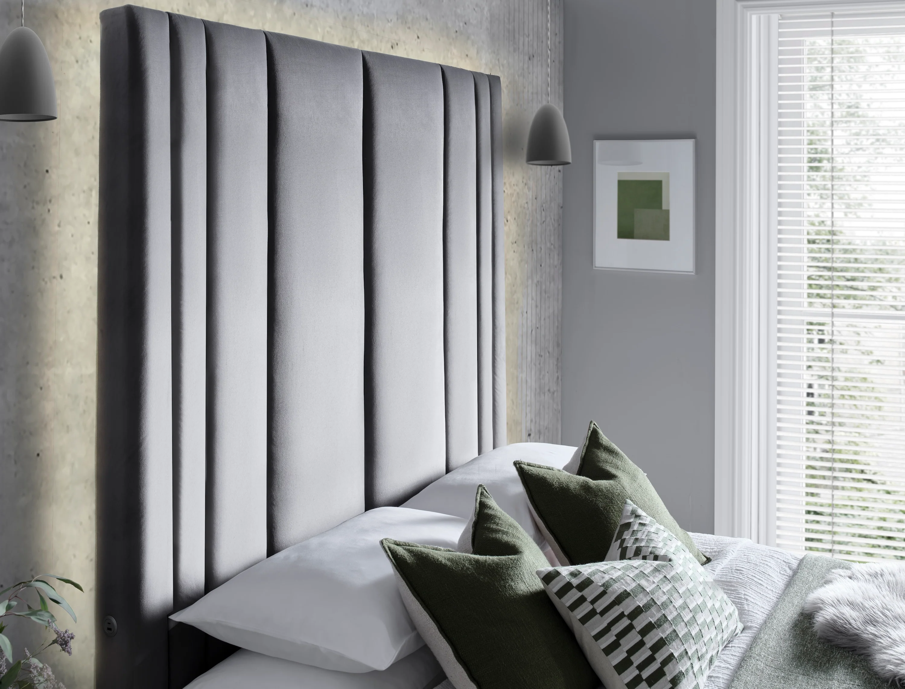 Salisbury Ottoman TV Bed in Grey Velvet - Image 7
