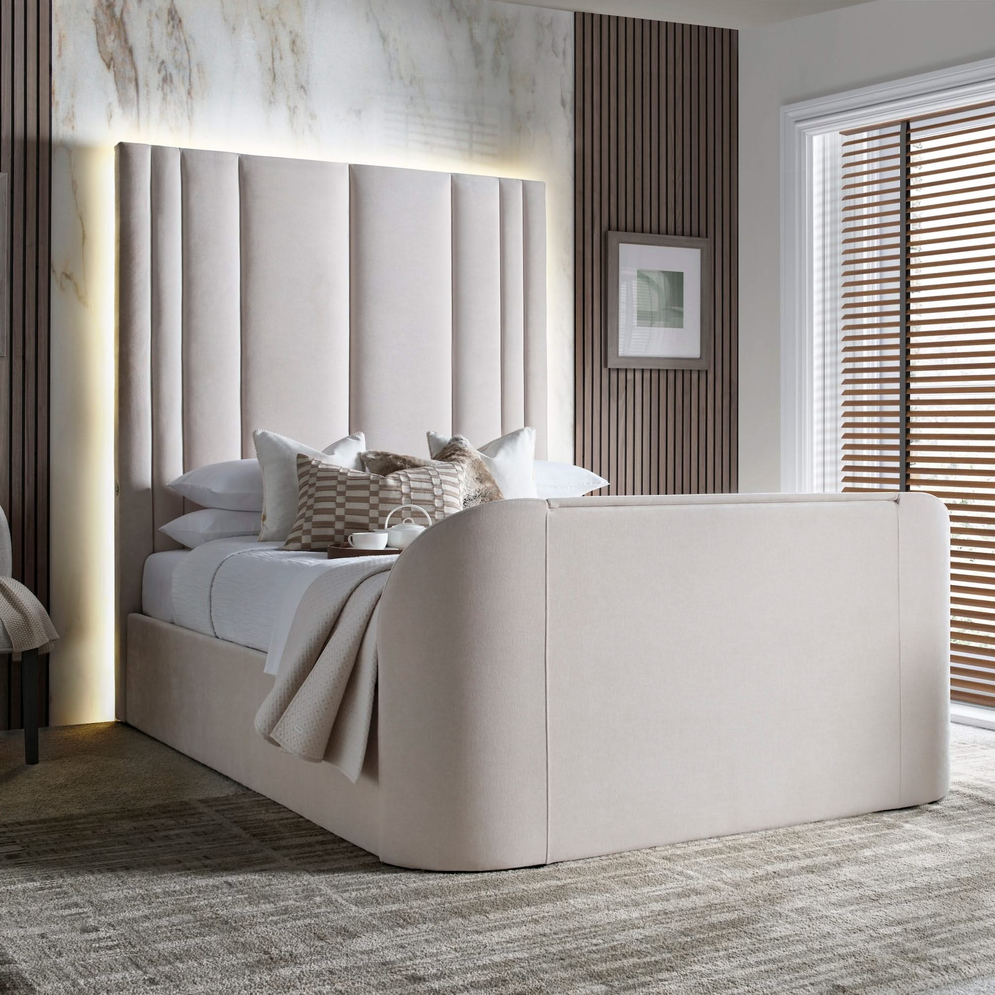Salisbury Ottoman TV Bed in Soft Cream - Image 5