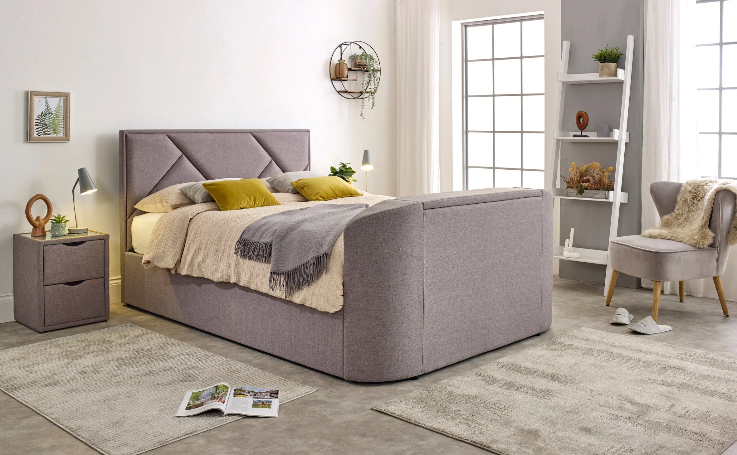 Sigma Ottoman TV Bed in Steel Grey - Image 3