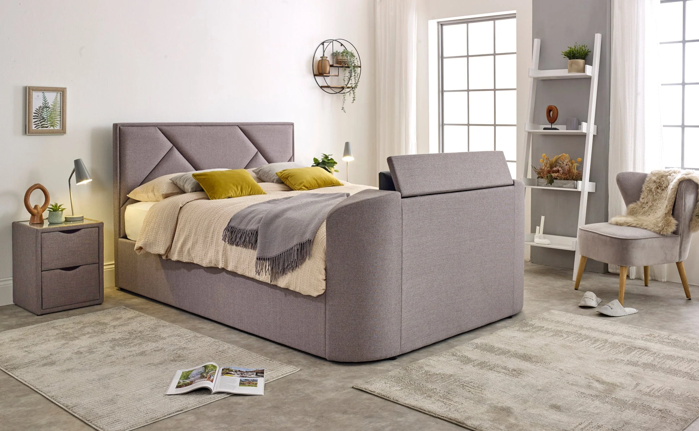 Sigma Ottoman TV Bed in Steel Grey - Image 4