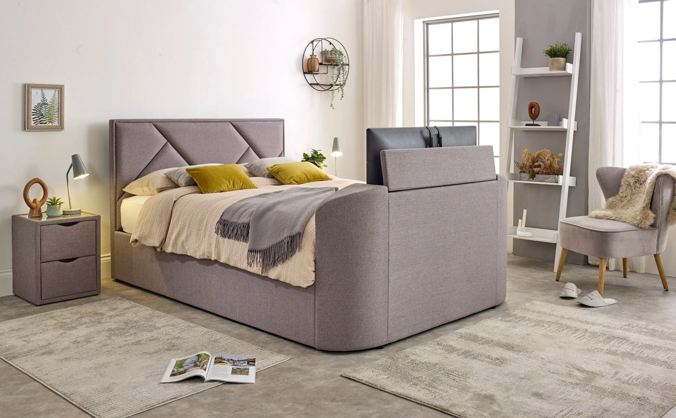Sigma Ottoman TV Bed in Steel Grey - Image 7