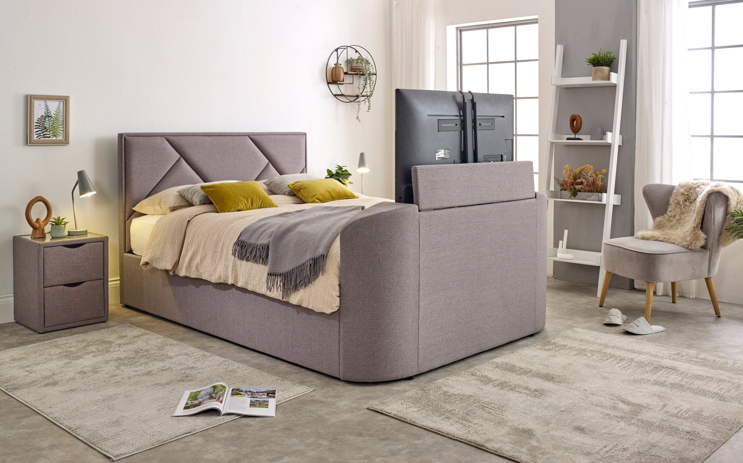 Sigma Ottoman TV Bed in Steel Grey - Image 8