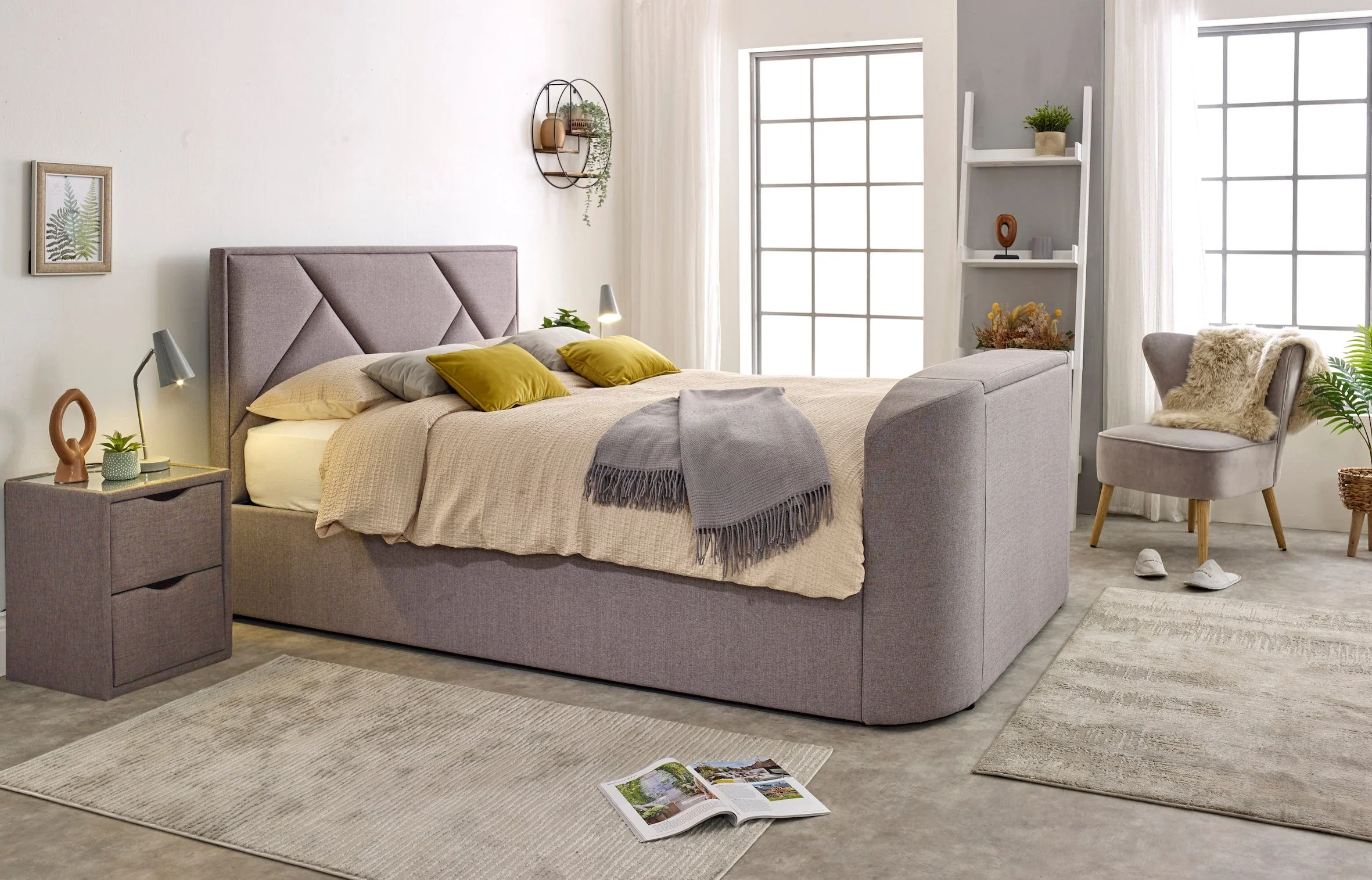 Sigma Ottoman TV Bed in Steel Grey - Image 9
