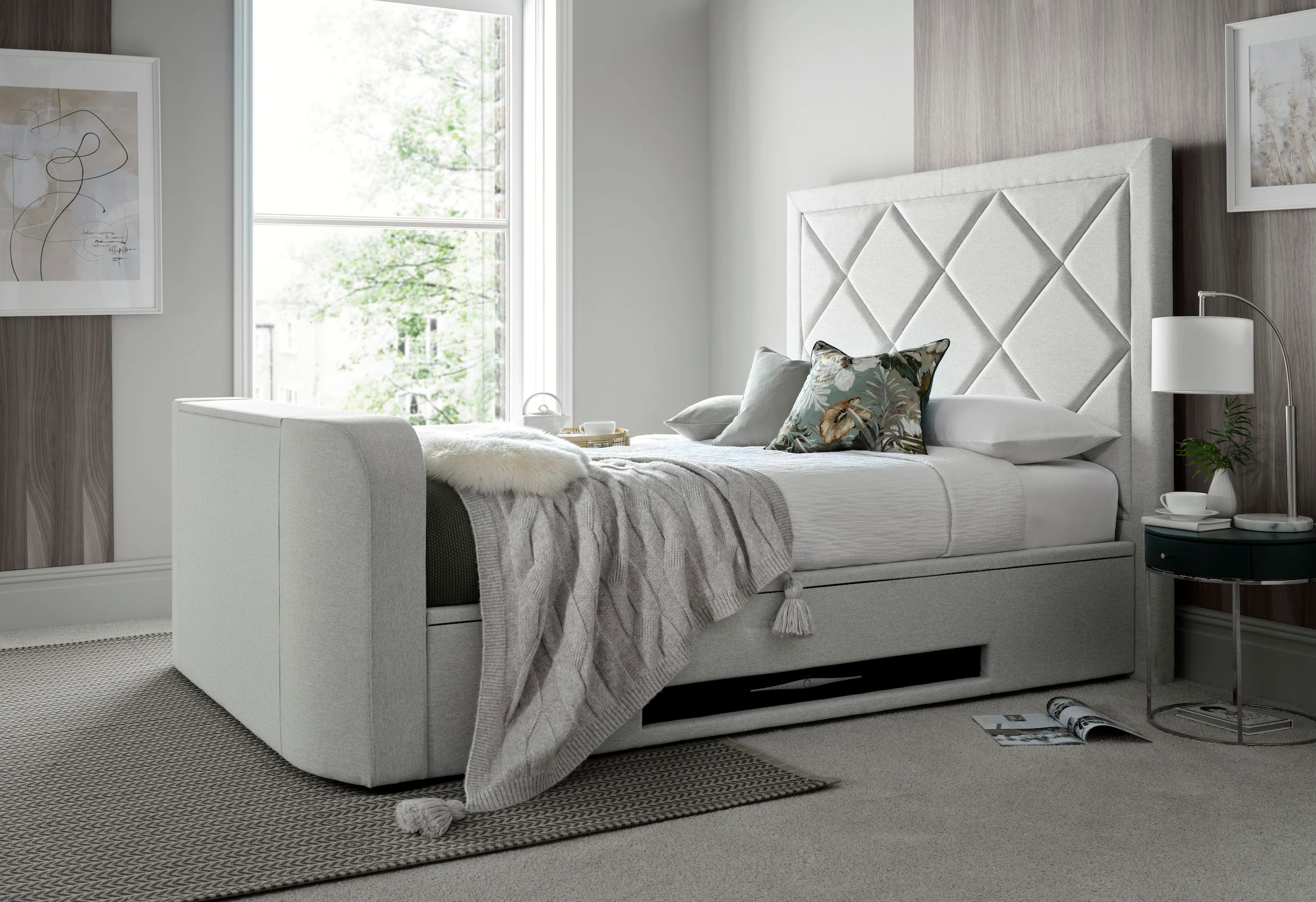 Stanford True Sound 5.1 Pebble Stone Ottoman TV Bed - Image 7