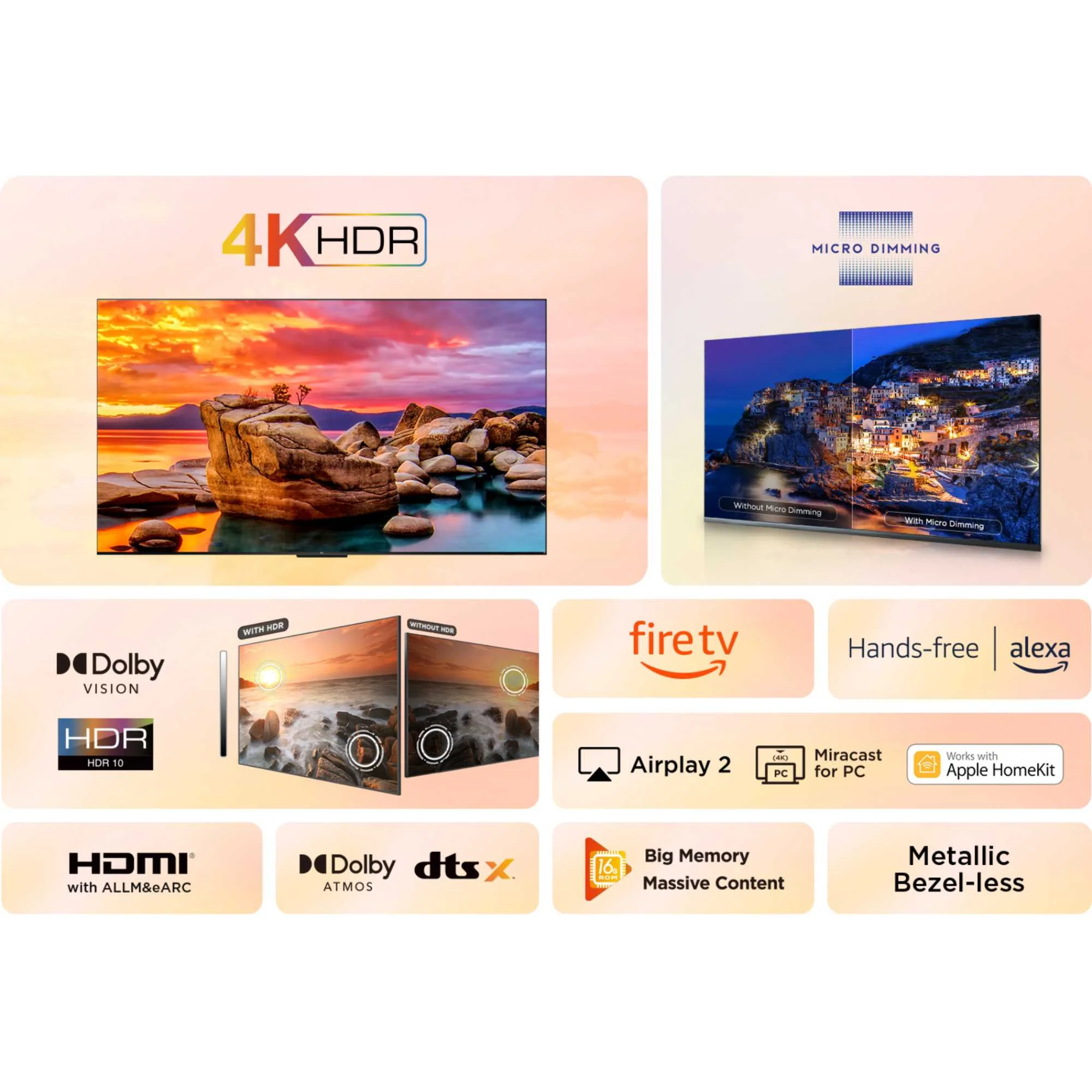 TCL 43" 4K HDR PRO Smart Fire TV with Freely - Image 3