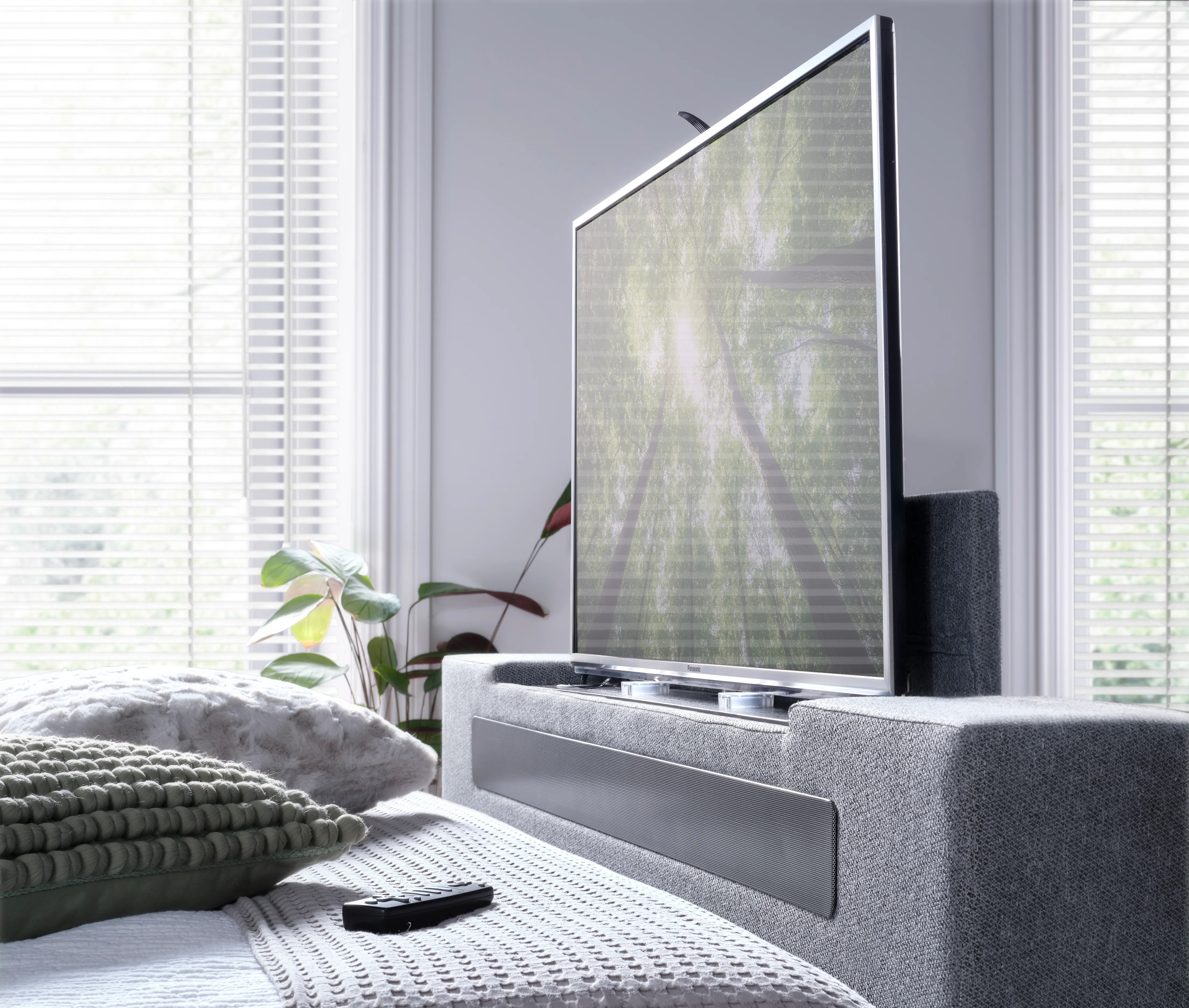 Velar True Sound 5.1 Ottoman TV Bed in Smoke Grey - Image 3