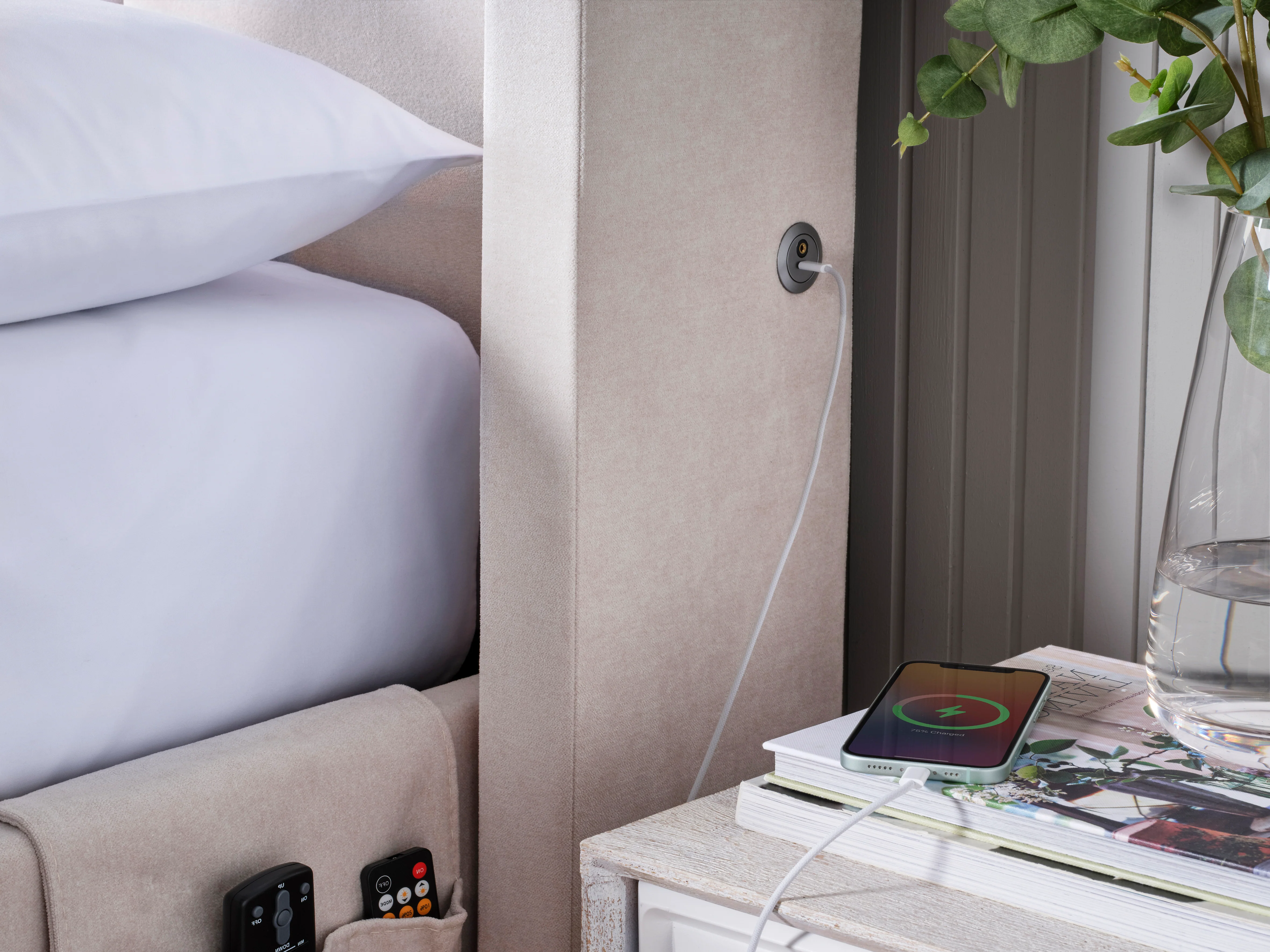 Velar True Sound 5.1 Ottoman TV Bed in Soft Cream - Image 8