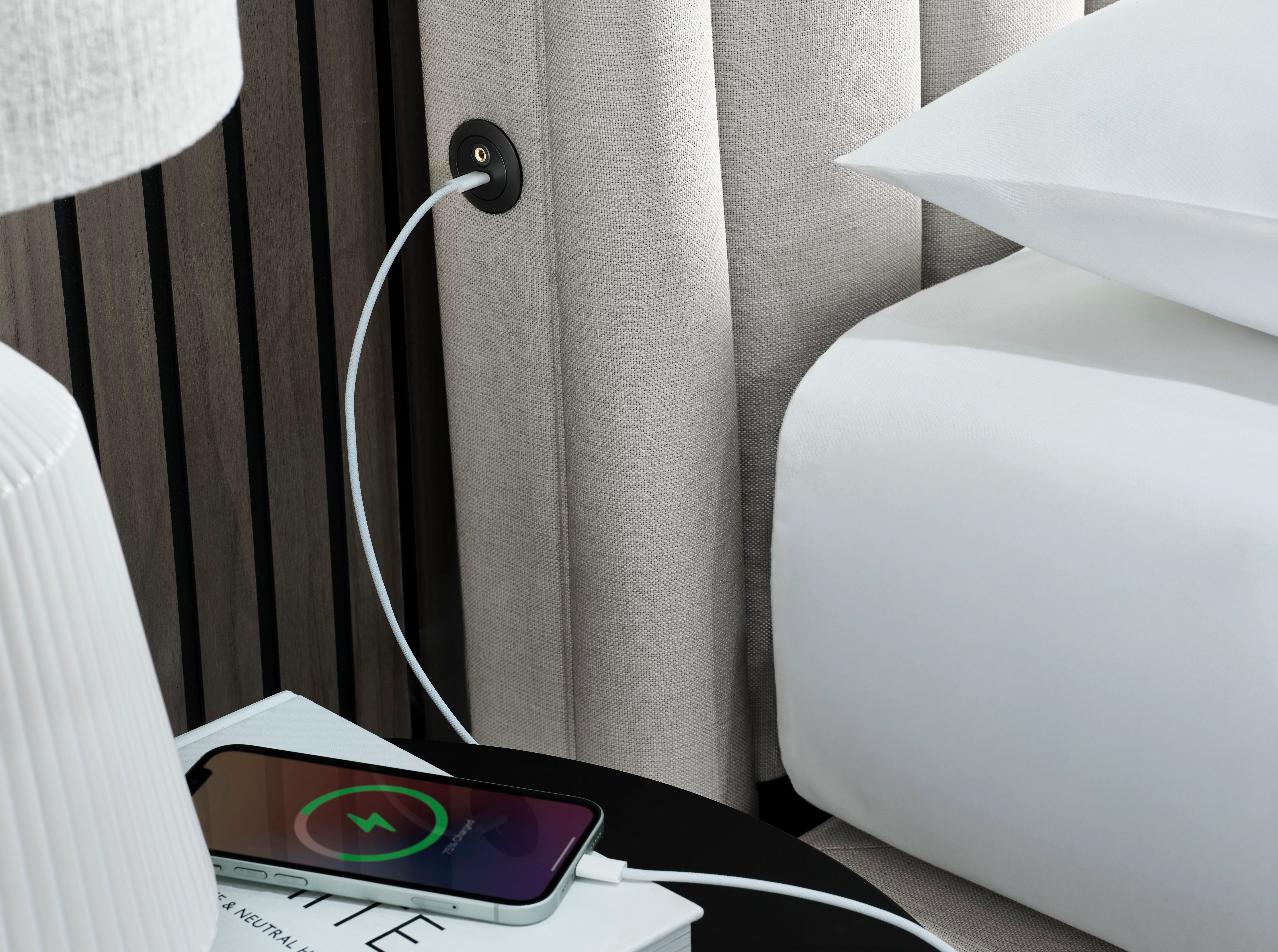 Vogue True Sound 5.1 Ottoman TV Bed in Light Stone - Image 9